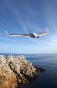 parrot disco with fpv flying above cliff