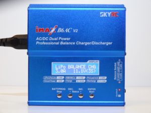 the best LiPo charger, iMAX B6AC powered on