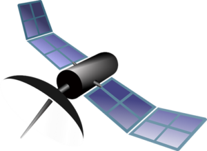 an icon of a gps satellite