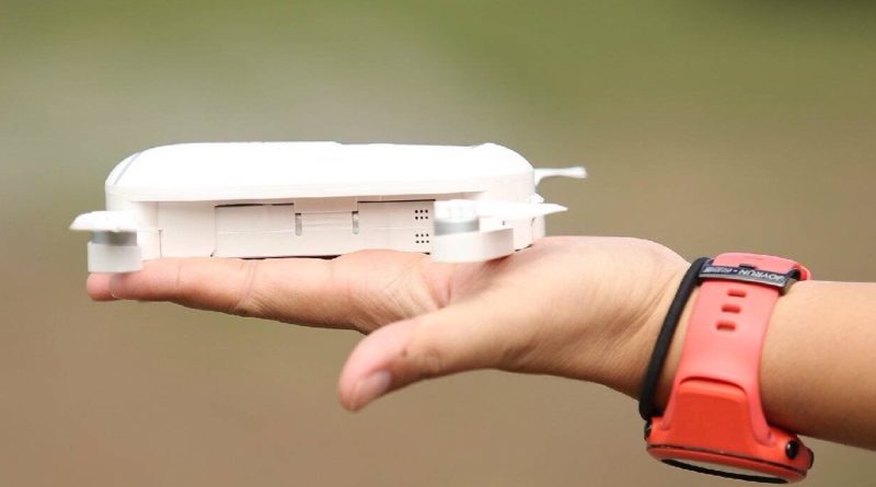 the dobby pocket drone fitting in the palm of the hand